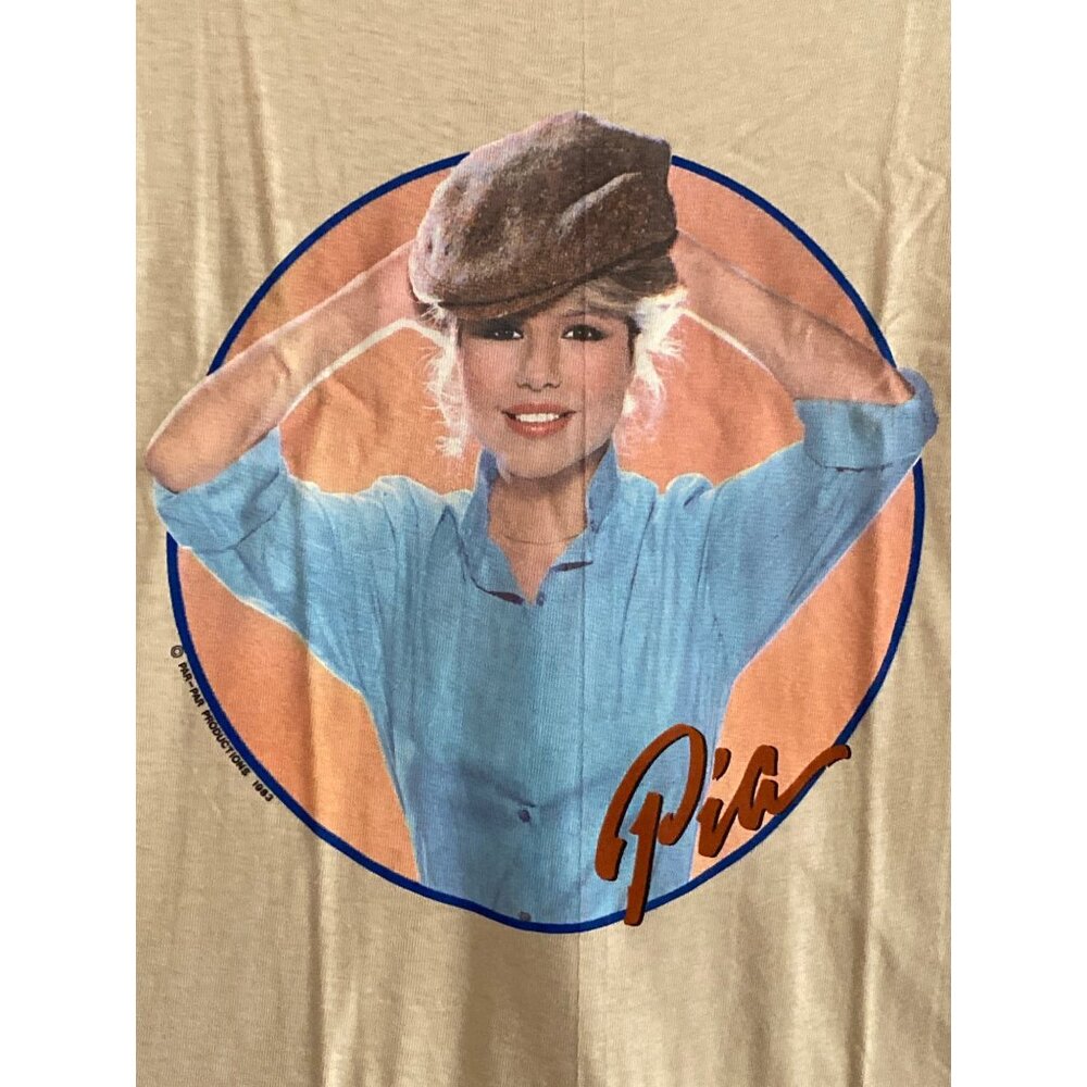 VTG Anvil PIA Zadora Graphic Music Merch Tan Concert Tee T shirt Large NWOT